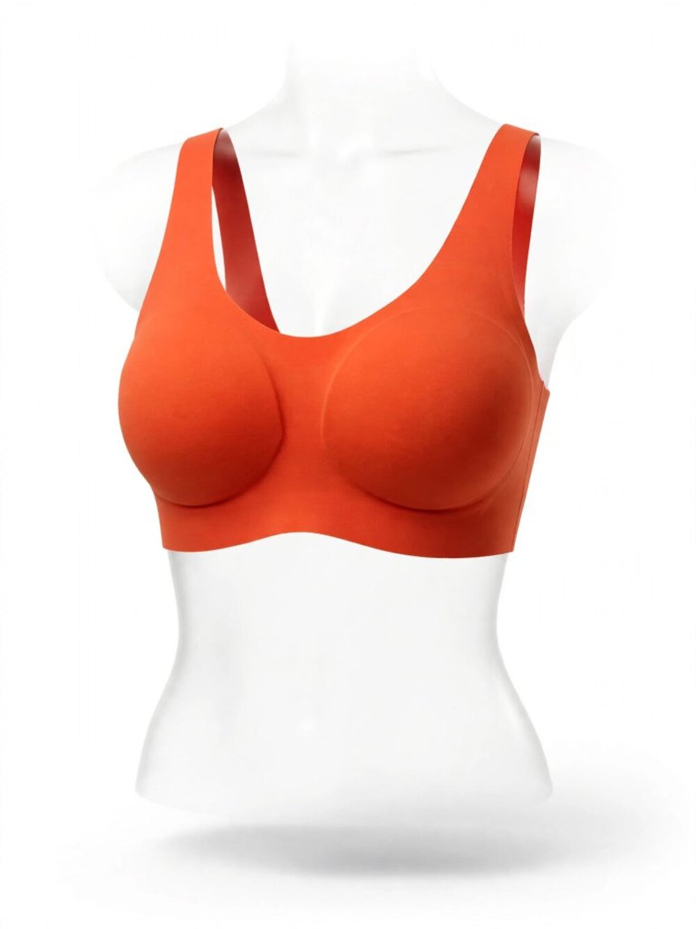 KNIX Luxe Lift Seamless Bra Wireless Pullover Removable Pads Pumpkin Colour L+